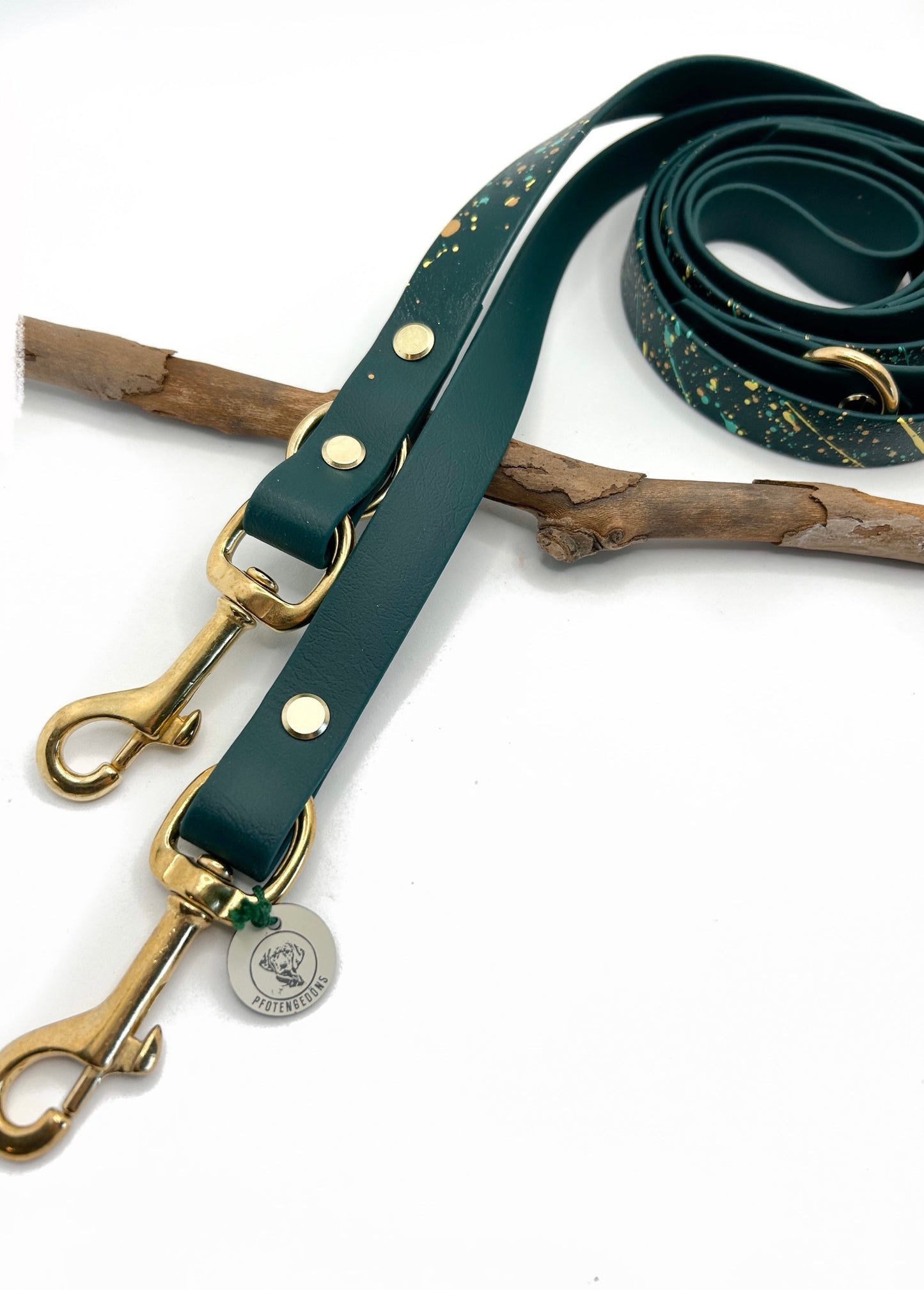 BioThane Sprinkle Halsband Modell "Dark green"