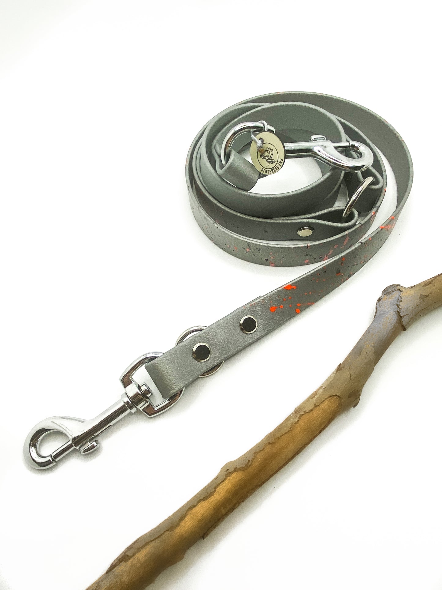 BioThane Sprinkle Halsband Modell "Silver"