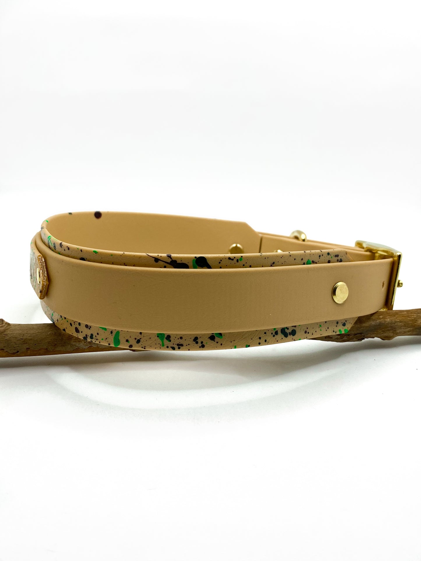 BioThane Sprinkle Halsband Modell "Light Gold"