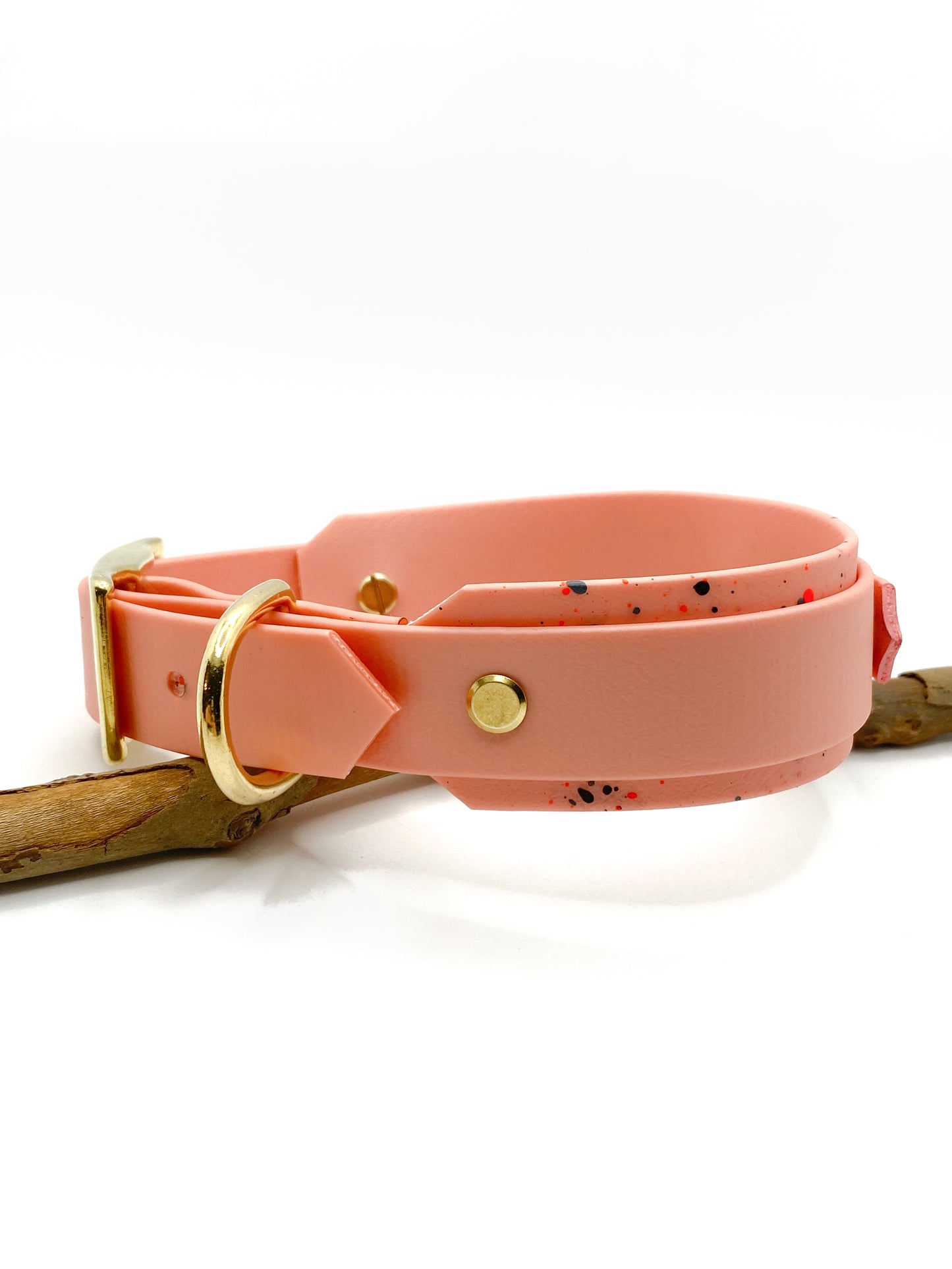BioThane Sprinkle Halsband Modell "Roségold"