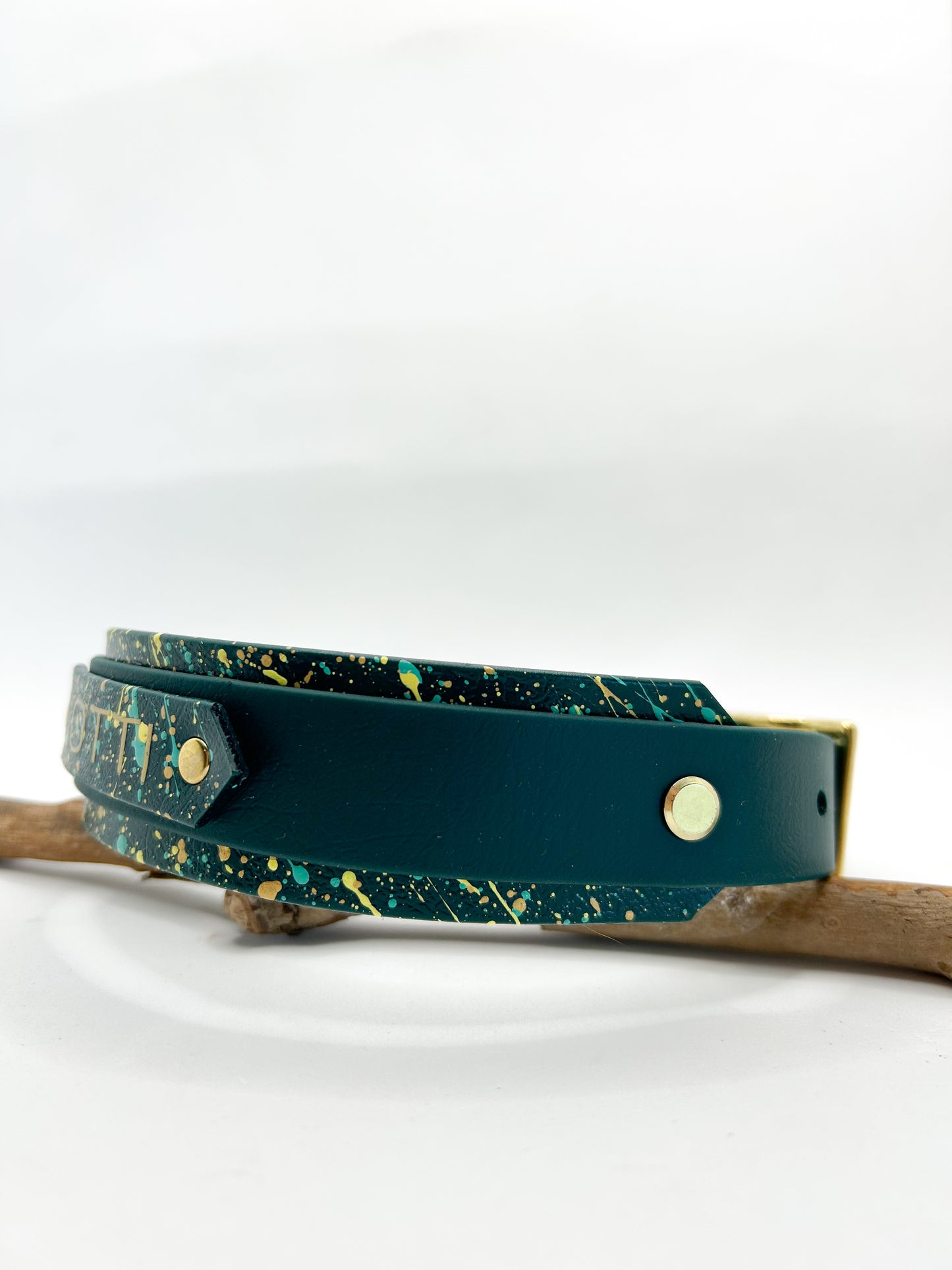 BioThane Sprinkle Halsband Modell "Dark green"