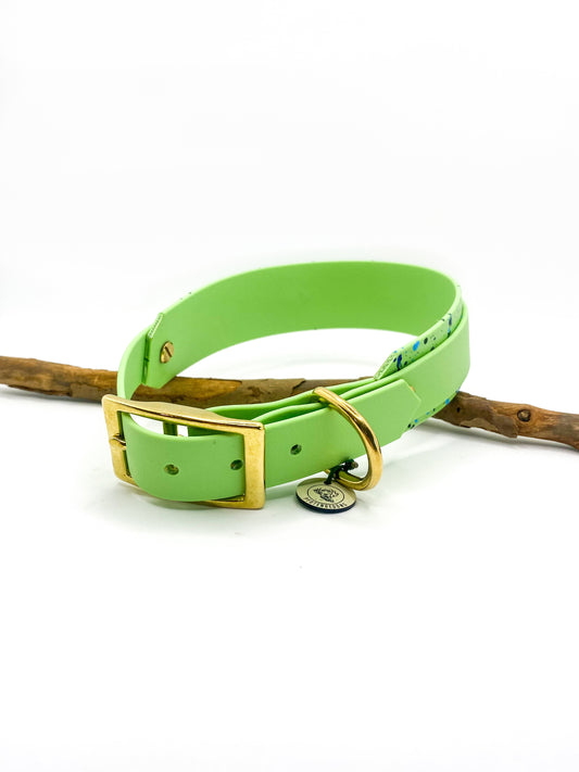 BioThane Sprinkle Halsband Modell "Pastell green"