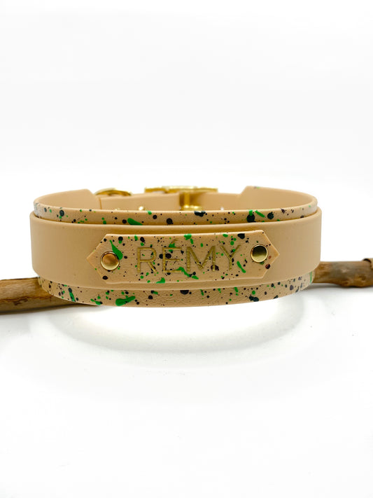 BioThane Sprinkle Halsband Modell "Light Gold"