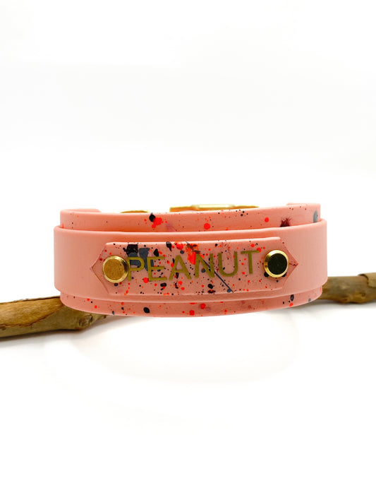 BioThane Sprinkle Halsband Modell "Roségold"