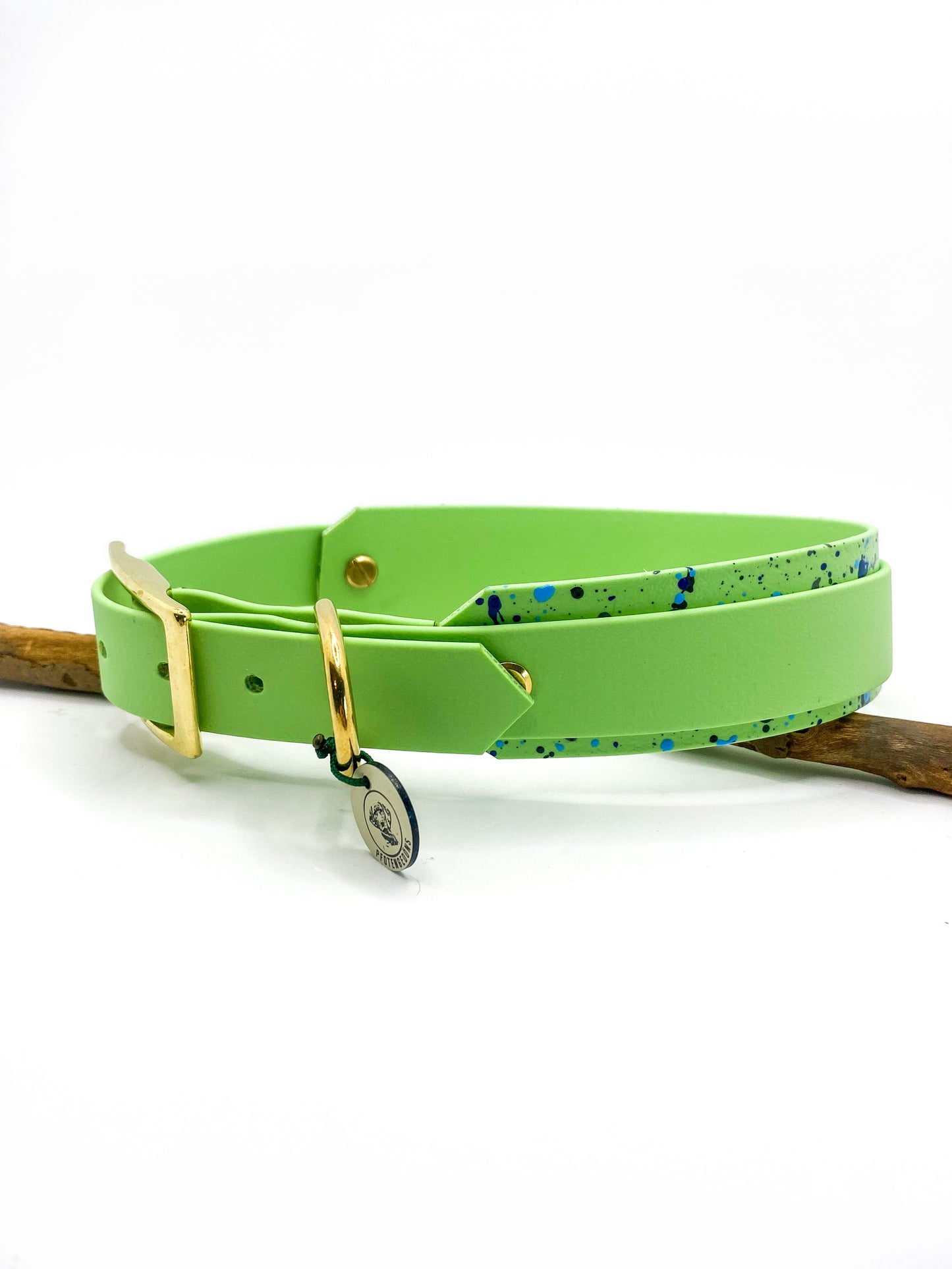 BioThane Sprinkle Halsband Modell "Pastell green"